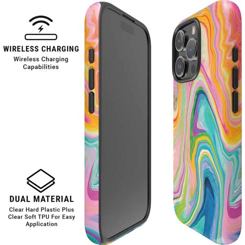 Rainbow Marble by Etta Vee iPhone 16 Pro Magsafe Impact Case